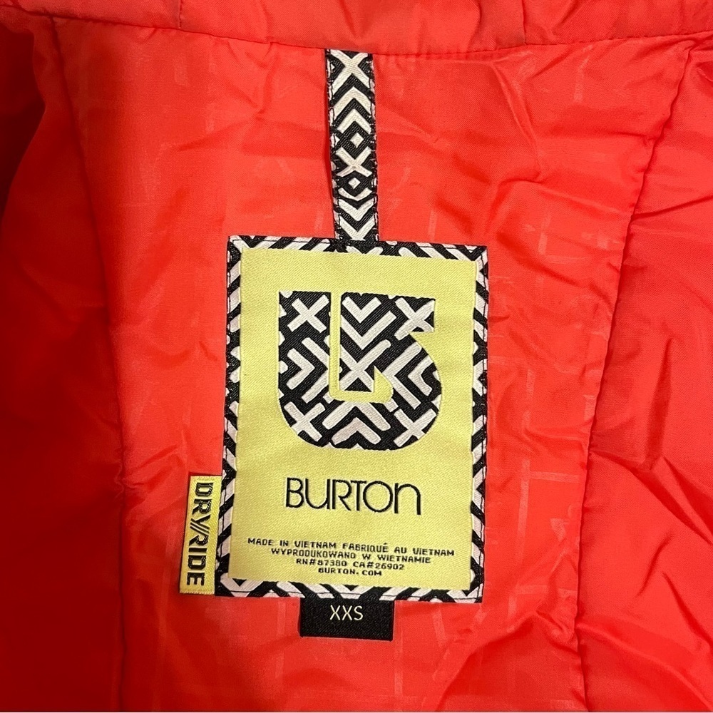 Women BURTON DRYRIDE Pink Pixilated Cadence Snowboard Hooded XXS Ski Snow Jacket - Picture 12 of 13